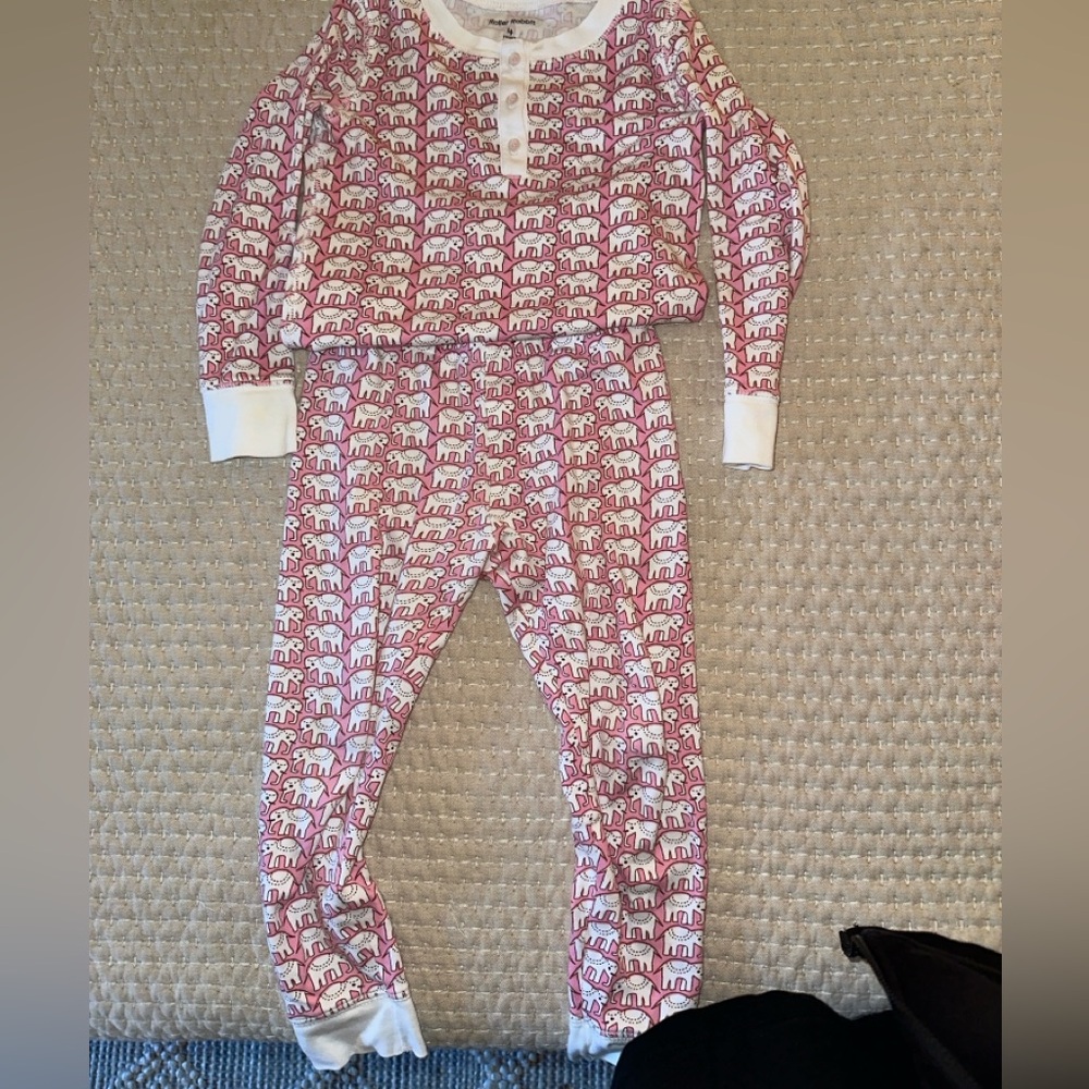 Roller Rabbit Pink Elephant Print Pajama - toddler size 4